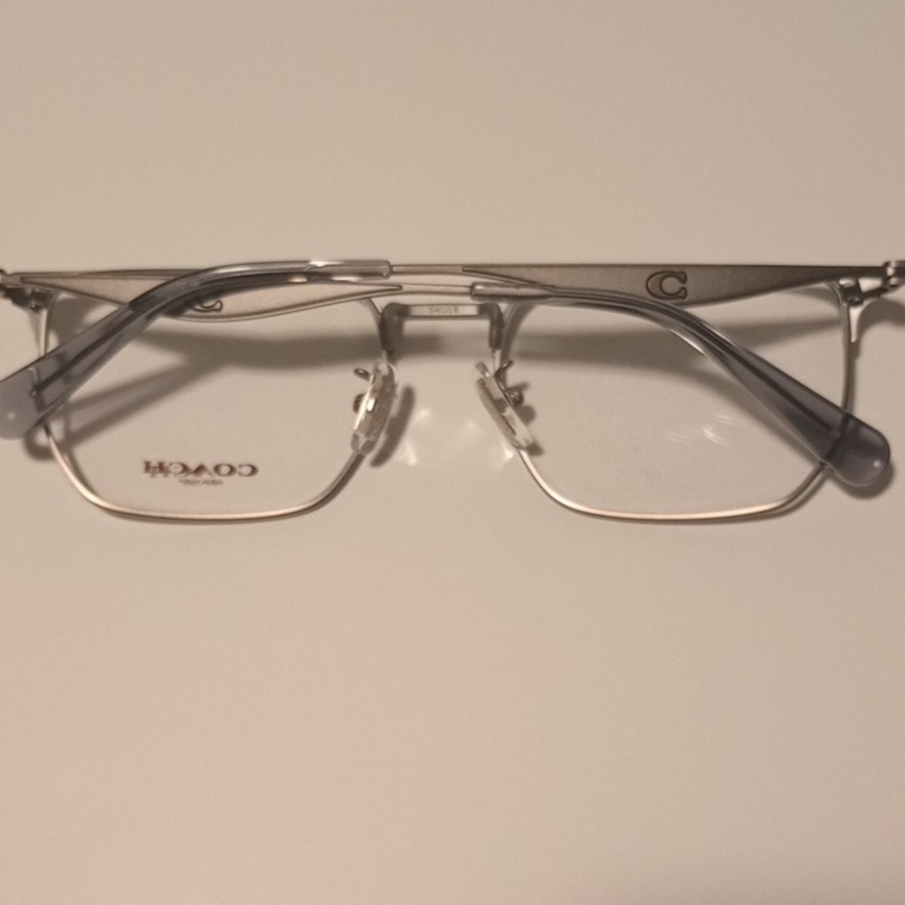 Coach Metallic Silver Frame Glasses - Picture 2 of 5